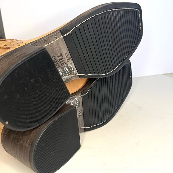 We The Free Leather Beau Tall Rider Boots Metal Toe in Fawn Tan NIB VERY RARE - Picture 12 of 14